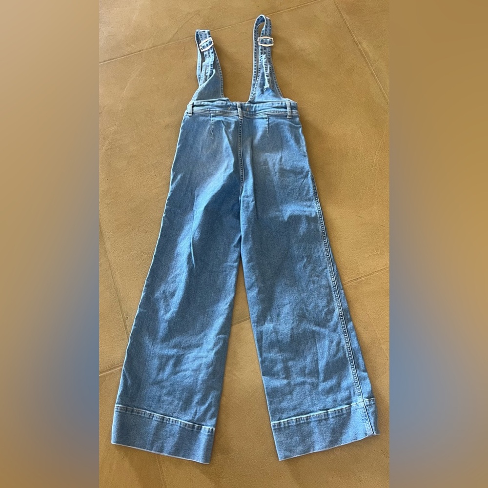 Free People Light Blue Denim Wide-Leg Jumpsuit - Picture 9 of 9
